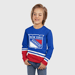 Лонгслив детский New York Rangers Нью Йорк Рейнджерс, цвет: 3D-принт — фото 2