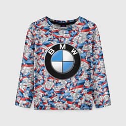 Детский лонгслив BMW M PATTERN LOGO