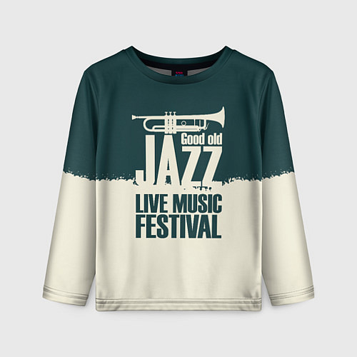 Детский лонгслив Джаз Живая Музыка / 3D-принт – фото 1
