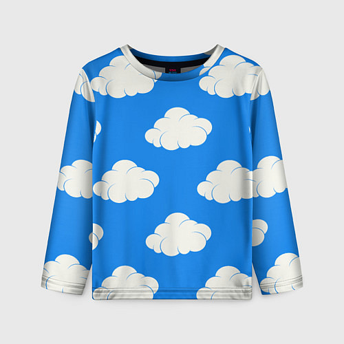 Детский лонгслив Облака на небе / 3D-принт – фото 1