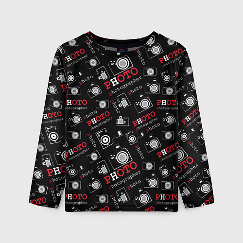 Детский лонгслив Photographer Фотограф / 3D-принт – фото 1