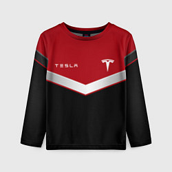 Лонгслив детский ФОРМА КОМПАНИИ - TESLA RED, цвет: 3D-принт