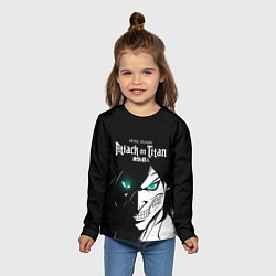 Лонгслив детский АТАКУЮЩИЙ ТИТАН АТАКА ТИТАНОВ ЭРЕН, цвет: 3D-принт — фото 2