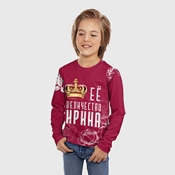 Лонгслив детский Её величество Прекрасная, цвет: 3D-принт — фото 2
