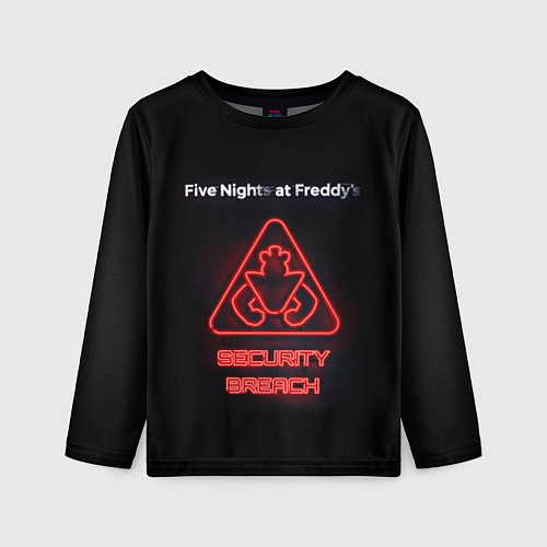 Детский лонгслив Five Nights at Freddys: Security Breach logo / 3D-принт – фото 1