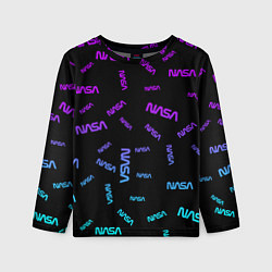 Детский лонгслив NASA NEON PATTERN