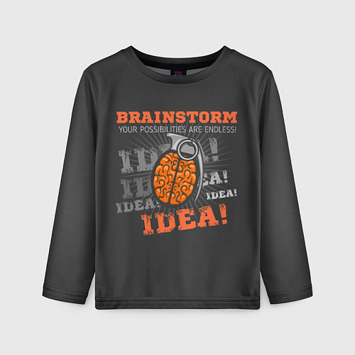 Детский лонгслив Мозговой Штурм Brainstorm / 3D-принт – фото 1