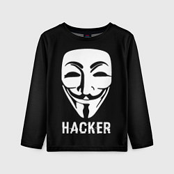 Лонгслив детский HACKER Маска V, цвет: 3D-принт