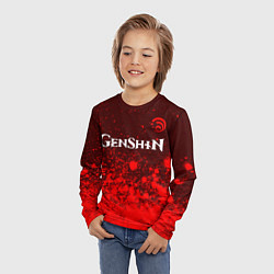Лонгслив детский ГЕНШИН ИМПАКТ - ГИДРО Арт 1, цвет: 3D-принт — фото 2