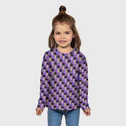 Лонгслив детский Свидетель из Фрязино фиолетовый, цвет: 3D-принт — фото 2