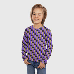 Лонгслив детский Свидетель из Фрязино фиолетовый, цвет: 3D-принт — фото 2