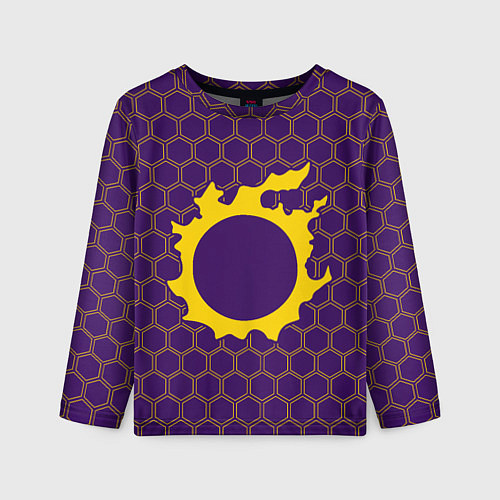 Детский лонгслив FINAL FANTASY XIV - МЕТЕОР Соты / 3D-принт – фото 1