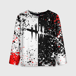 Детский лонгслив Dead by daylight брызги красок