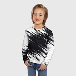 Лонгслив детский БЕЛАЯ КРАСКА БРЫЗГИ, цвет: 3D-принт — фото 2