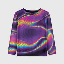 Лонгслив детский Neon fashion pattern Wave, цвет: 3D-принт