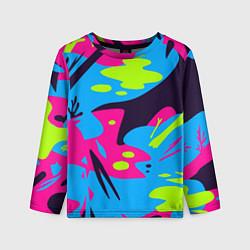 Детский лонгслив Color abstract pattern Summer