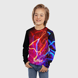 Лонгслив детский Neon vanguard pattern Lighting, цвет: 3D-принт — фото 2