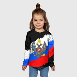 Лонгслив детский Россия - имперский герб, цвет: 3D-принт — фото 2