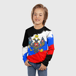 Лонгслив детский Россия - имперский герб, цвет: 3D-принт — фото 2