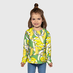 Лонгслив детский Banana pattern Summer Food, цвет: 3D-принт — фото 2
