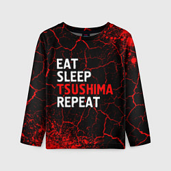 Детский лонгслив Eat Sleep Tsushima Repeat - Краска