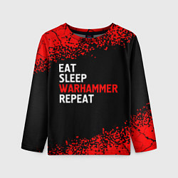 Детский лонгслив Eat Sleep Warhammer Repeat - Спрей