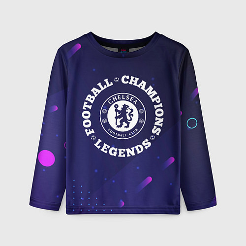 Детский лонгслив Chelsea Легенды Чемпионы / 3D-принт – фото 1