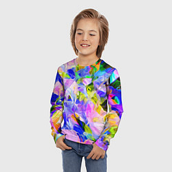 Лонгслив детский Красочный цветочный узор Весна - Лето 2023 Colorfu, цвет: 3D-принт — фото 2