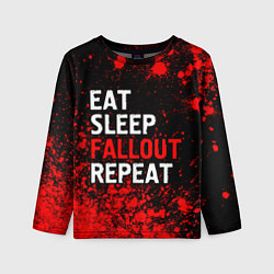 Детский лонгслив Eat Sleep Fallout Repeat Краска