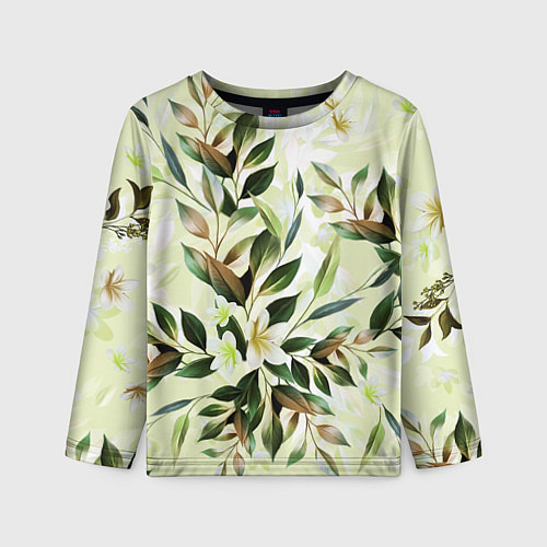 Детский лонгслив Цветы Липовый Сад / 3D-принт – фото 1