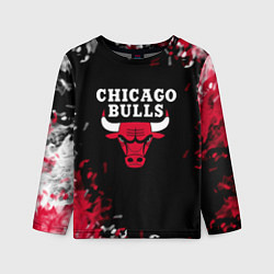 Детский лонгслив Чикаго Буллз Chicago Bulls Огонь