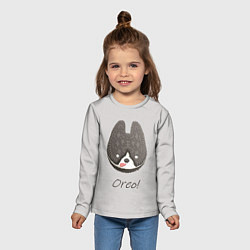 Лонгслив детский Oreo! Пёсик из офиса разработчиков Sky, цвет: 3D-принт — фото 2