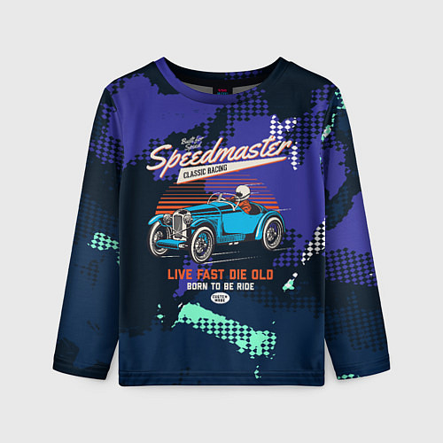 Детский лонгслив Speed Master Гонщик / 3D-принт – фото 1
