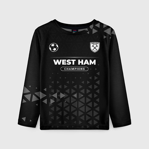 Детский лонгслив West Ham Champions Uniform / 3D-принт – фото 1