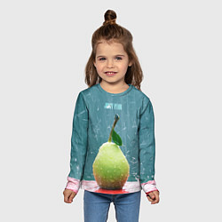 Лонгслив детский Груша - juicy pear, цвет: 3D-принт — фото 2