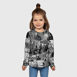 Лонгслив детский Ведьмак комикс, цвет: 3D-принт — фото 2