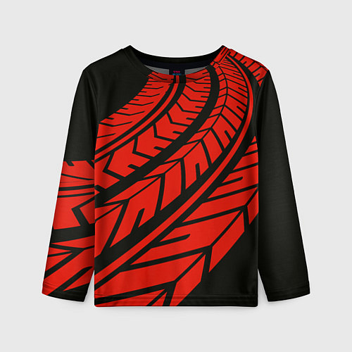 Детский лонгслив След авто / 3D-принт – фото 1