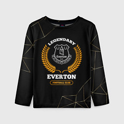 Лонгслив детский Лого Everton и надпись Legendary Football Club на, цвет: 3D-принт