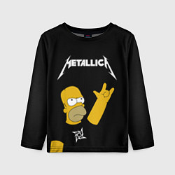 Детский лонгслив Metallica Гомер Симпсон рокер