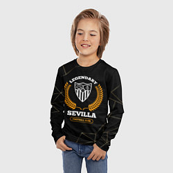 Лонгслив детский Лого Sevilla и надпись Legendary Football Club на, цвет: 3D-принт — фото 2