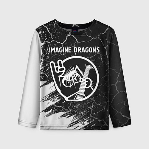 Детский лонгслив Imagine Dragons - КОТ - Краски / 3D-принт – фото 1