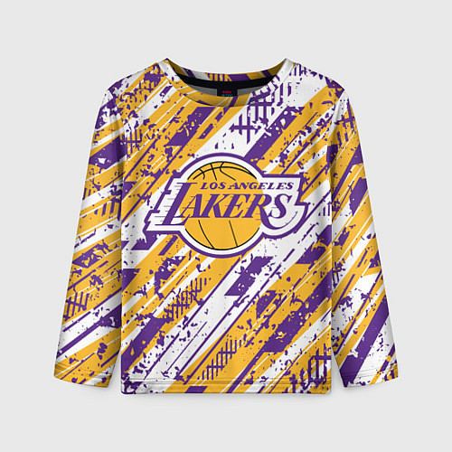 Детский лонгслив LAKERS ЛОС-АНДЖЕЛЕС ЛЕЙКЕРС / 3D-принт – фото 1