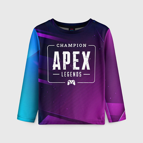 Детский лонгслив Apex Legends Gaming Champion: рамка с лого и джойс / 3D-принт – фото 1