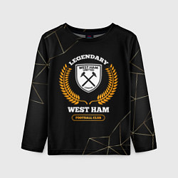 Детский лонгслив Лого West Ham и надпись Legendary Football Club на