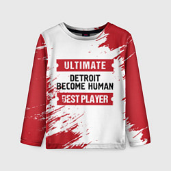 Детский лонгслив Detroit Become Human: красные таблички Best Player