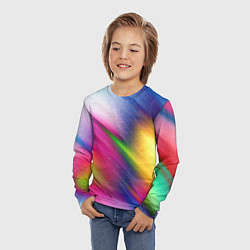 Лонгслив детский Абстрактный разноцветный текстурированный фон, цвет: 3D-принт — фото 2