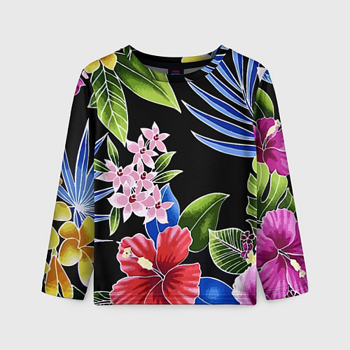 Детский лонгслив Floral vanguard composition Летняя ночь Fashion tr / 3D-принт – фото 1