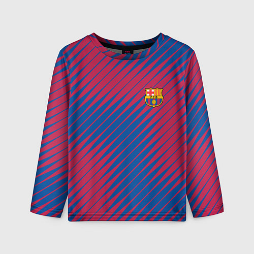 Детский лонгслив Fc barcelona барселона fc абстракция / 3D-принт – фото 1