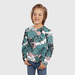 Лонгслив детский Цветы Тропические Орхидеи, цвет: 3D-принт — фото 2