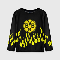 Лонгслив детский Borussia пламя, цвет: 3D-принт
